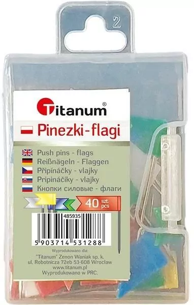 Pinezki flagi 40szt - tantis.pl