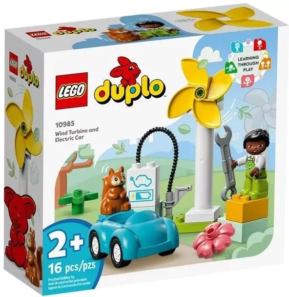 LEGO® DUPLO® Town. Turbina wiatrowa i samochód elektryczny. 10985 - tantis.pl