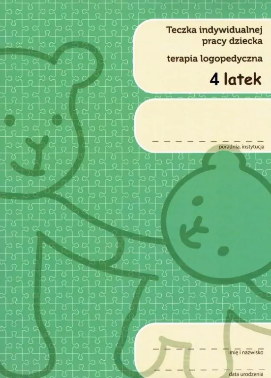 Teczka indywidualnej pracy dziecka. Terapia logopedyczna 4-latek - tantis.pl
