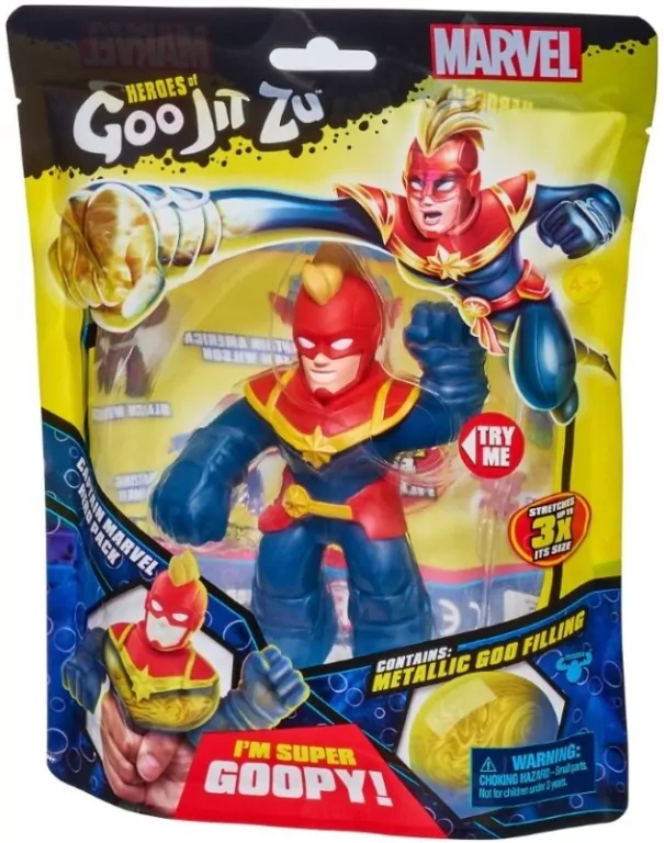 TM Toys. Figurka Goo Jit Zu Marvel Kapitan Marvel - tantis.pl