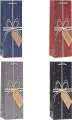 Torebka ozdobna na butelkę 12x35x9cm mix ROZETTE. 1 sztuka - tantis.pl