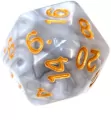 Komplet kości REBEL RPG - Dwukolorowe - Stalowo-białe (złote cyfry) - tantis.pl