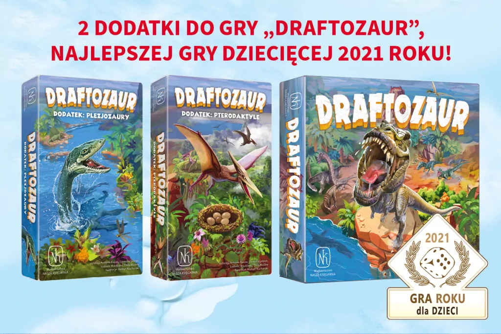Draftozaur. 2 dodatki: Pterodaktyle, Plezjozaury - tantis.pl