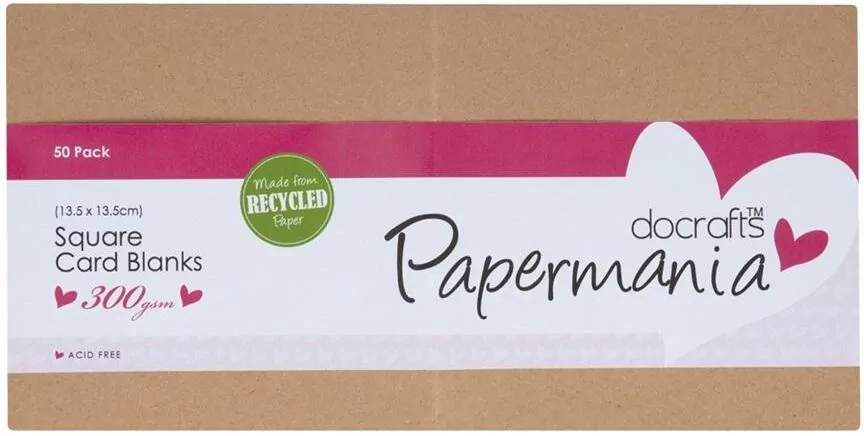Zestaw kwadratowych kart - papermania kraft - tantis.pl