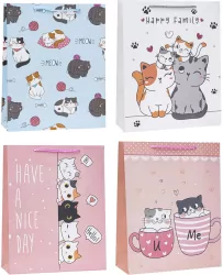 Torebka ozdobna Kotki 26x32x10cm mix ROZETTE. 1 sztuka