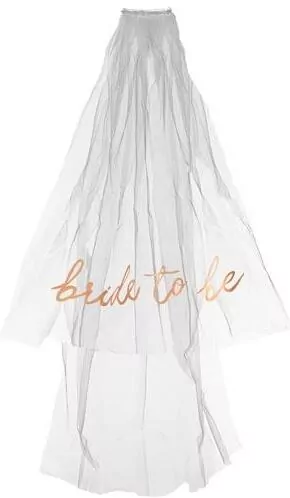 Welon z napisem Bride to be biały 63cm - tantis.pl