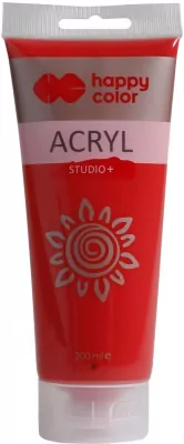 Farba akrylowa Studio 200 ml czerwony kadmowy Happy Color