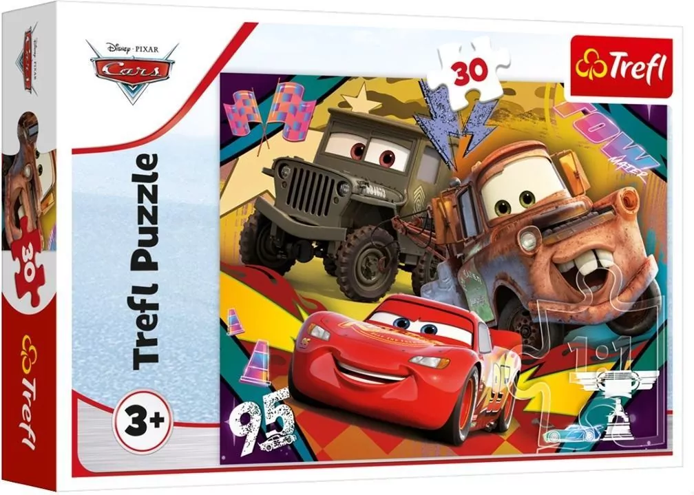 TREFL. Puzzle 30 Rozpędzone samochody - tantis.pl
