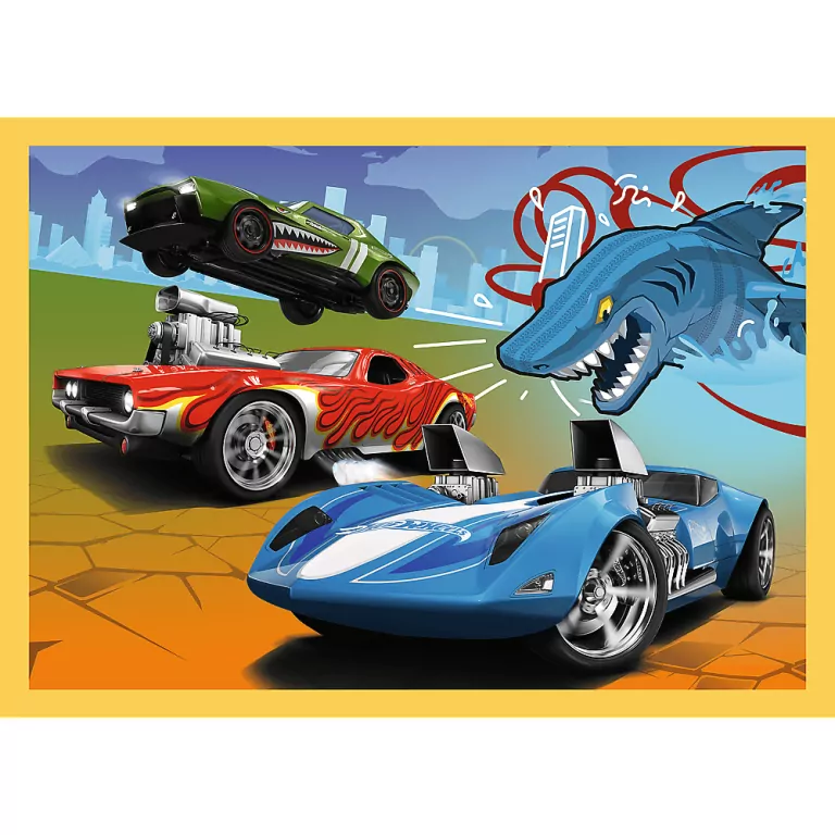 Pojazdy Hot Wheels. Puzzle 4w1. 34627 - tantis.pl
