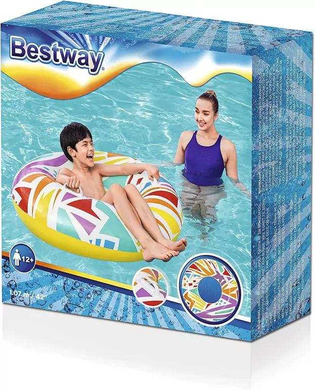 Koło do pływania kolorowe 107cm - tantis.pl