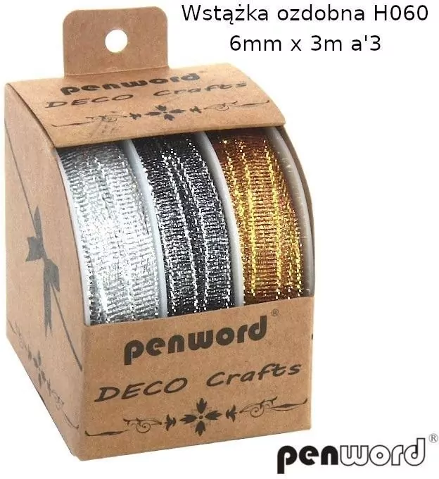 Wstążka ozdobna 6mmx3m (12kpl) - tantis.pl