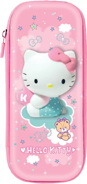 Piórnik Hello Kitty Evasquishy 3D wzór 1 Pink - tantis.pl
