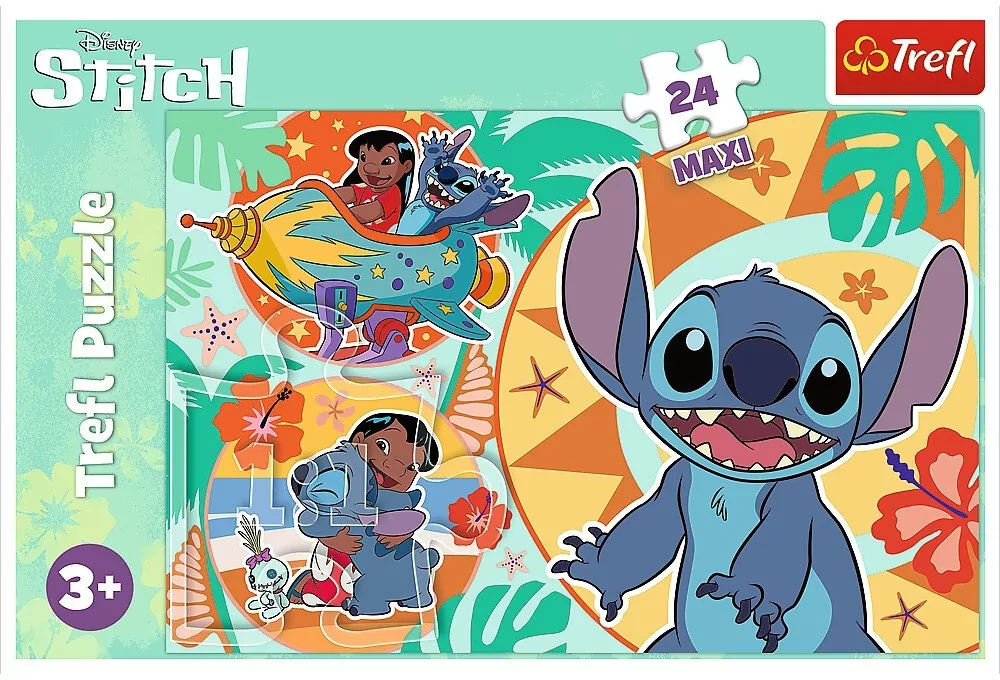 Puzzle 24 Maxi Wesoły dzień Lilo&Stitch TREFL - tantis.pl