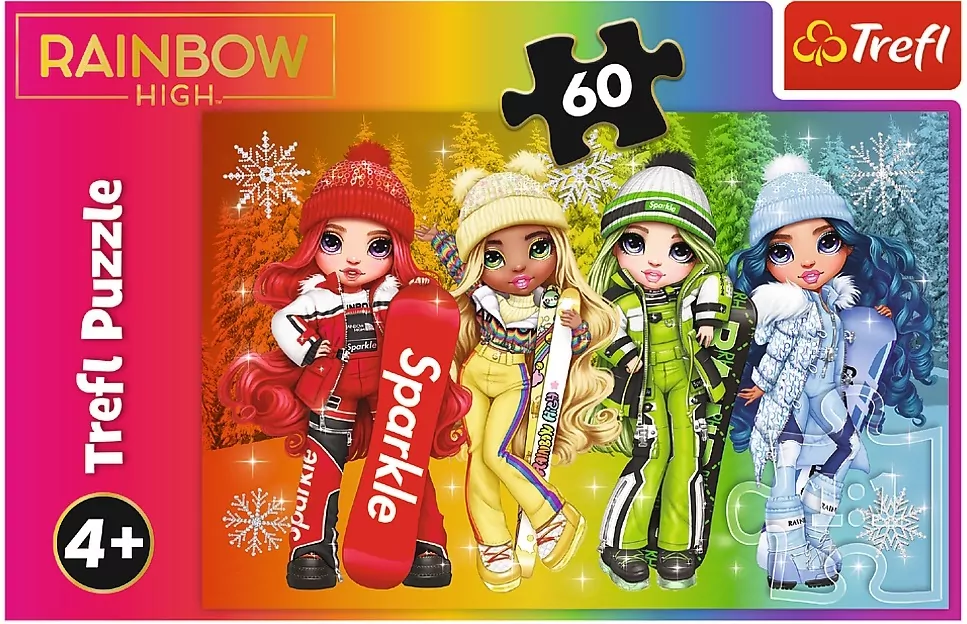 Puzzle 60. Radosne lalki. Rainbow high - tantis.pl