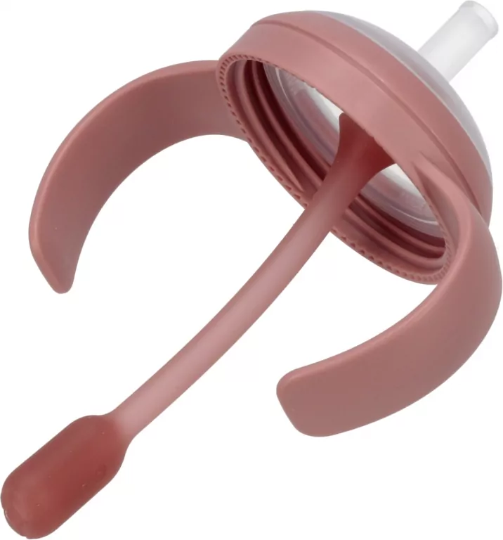 NUK. Butelka do nauki picia ze słomką. 260 ml. Miś - tantis.pl
