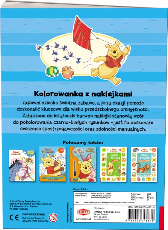 Kubuś i Przyjaciele. Kolorowanka z Naklejkami - tantis.pl