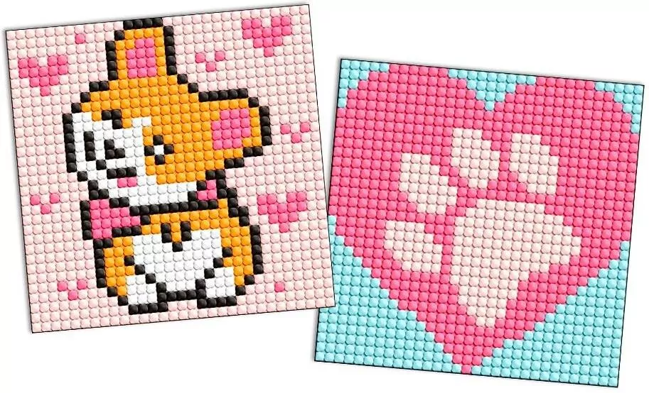Diamentowa mozaika Kids naklejka - Corgi 9x9cm - tantis.pl