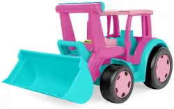 Gigant traktor ładowarka różowy