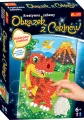 Obrazek z cekinów. Dinozaur Trex - tantis.pl