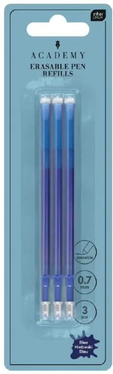 Wkłady do długopisów ścieralnych niebieski. 3 sztuki - tantis.pl