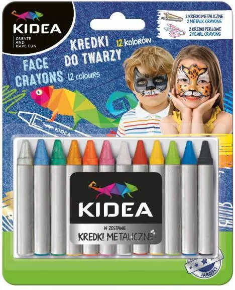 Kredki do twarzy. 12 kolorów - tantis.pl