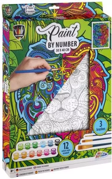 Malowanie po numerach. Lew canvas - tantis.pl