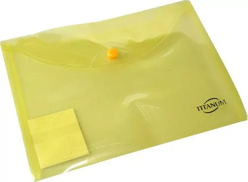 Teczka kopertowa A5 transparentna żółta - tantis.pl