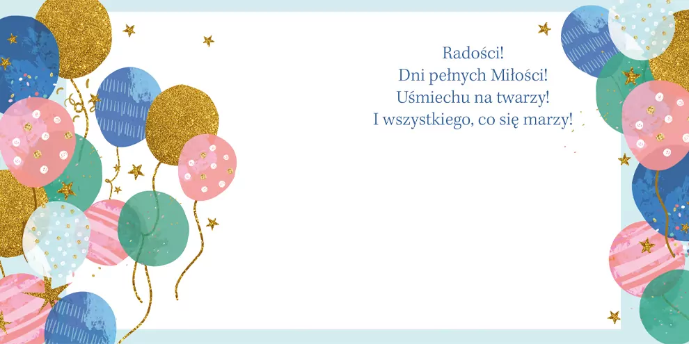 Karnet KW Urodziny - Balony - tantis.pl