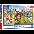 Puzzle 3x80 Psia zgraja TREFL - tantis.pl
