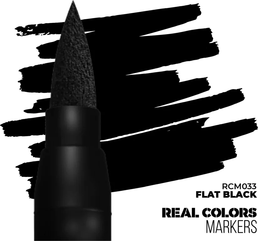 AK Interactive: Real Colors Markers - RCM033 - Flat Black - tantis.pl