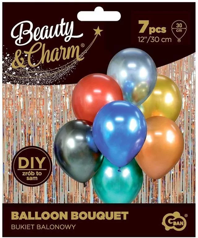 Bukiet balonowy. Beauty&Charm. Mix 7 kolorów. 30 cm - tantis.pl