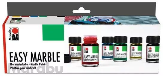 Farby do marmurkowania Easy Marble 15ml 6 kolorów - tantis.pl