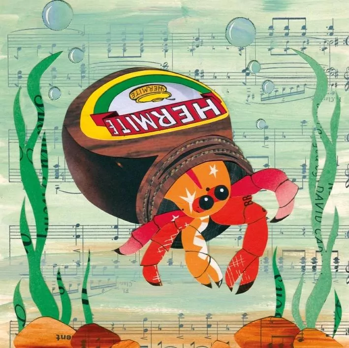Karnet kwadrat z kopertą Hermite Crab - tantis.pl
