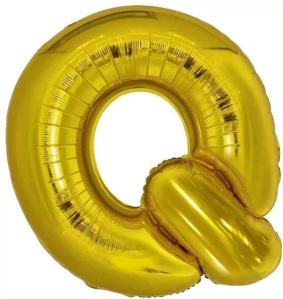 Balon foliowy litera Q złota 72x86cm - tantis.pl