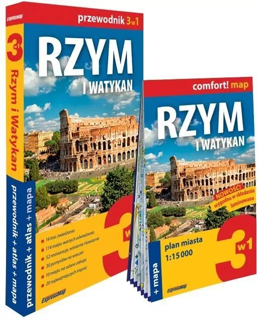Comfort! map Rzym i Watykan 3w1 - tantis.pl