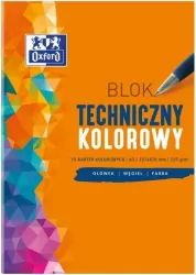 Blok techniczny A3/10K 225g kolor  OXFORD