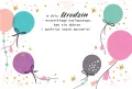 Karnet. Urodziny. Brokatowe balony - tantis.pl
