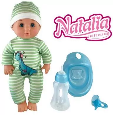 Lalka Natalia siusiający bobas z akcesoriami 30cm - tantis.pl