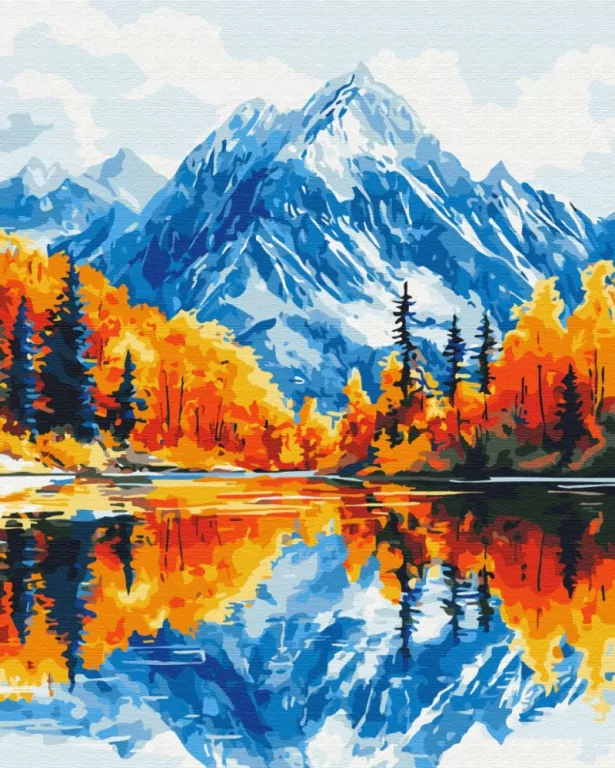 Malowanie po numerach BRUSHME 40x50 cm Jesień w górach - tantis.pl