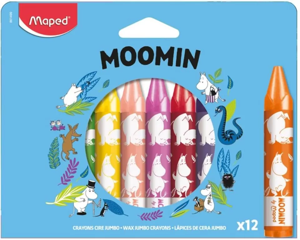 Kredki świecowe Muminki Jumbo 12szt MAPED - tantis.pl