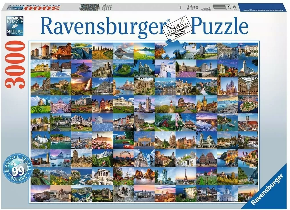 Puzzle 3000. 99 widoków Europy. 170807 - tantis.pl