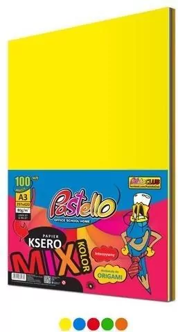 Papier ksero A3 80g 5 kolorów 100 arkuszy - tantis.pl