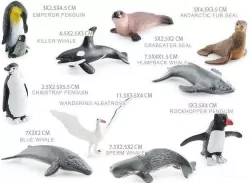 Zestaw zwierząt Antarktydy