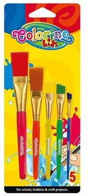 Pędzelki akrylowe. Colorino Kids. 5 sztuk - tantis.pl
