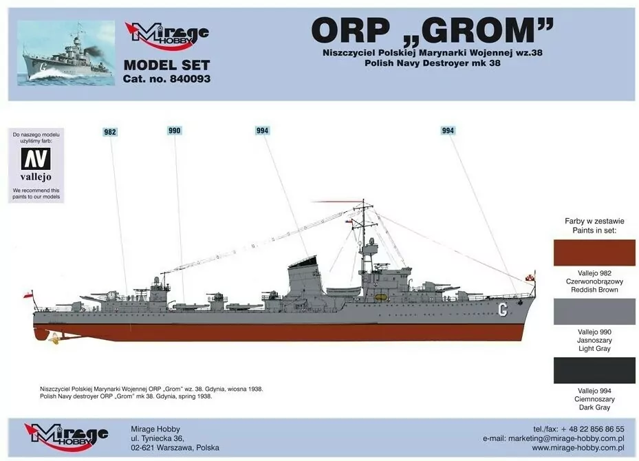 Niszczyciel ORP - tantis.pl