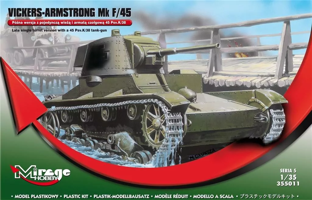 Vickers-Armstrong Mk F/45. Czołg z wieżą i armatą - tantis.pl