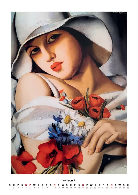 Kalendarz 2026 - Tamara Łempicka wzór 2 A3 - tantis.pl
