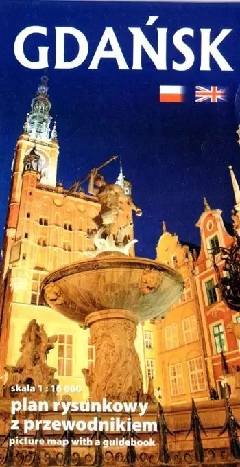 Plan kieszonkowy rys. - Gdańsk w.pol-ang 1:16 000 - tantis.pl