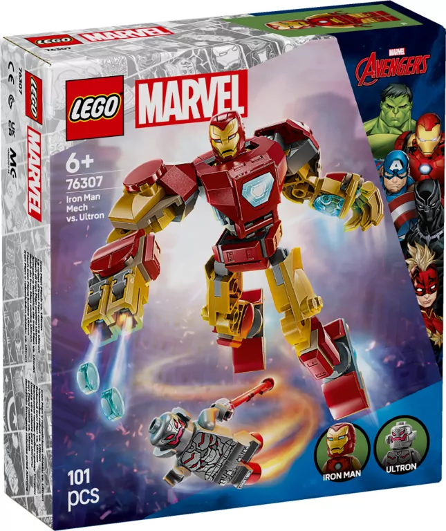 LEGO® Marvel. Mech Iron Mana kontra Ultron 76307 - tantis.pl