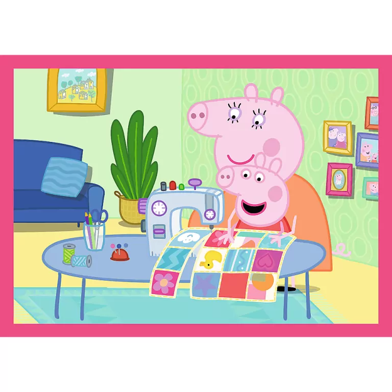 Puzzle 4w1 Peppa uwielbia przygody TREFL - tantis.pl